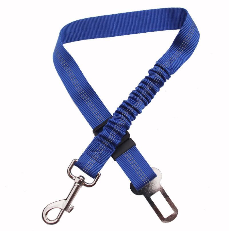 Adjustable Reflective Dog Seat Belt – Elastic Buffer & Safety Harness for Car Travel