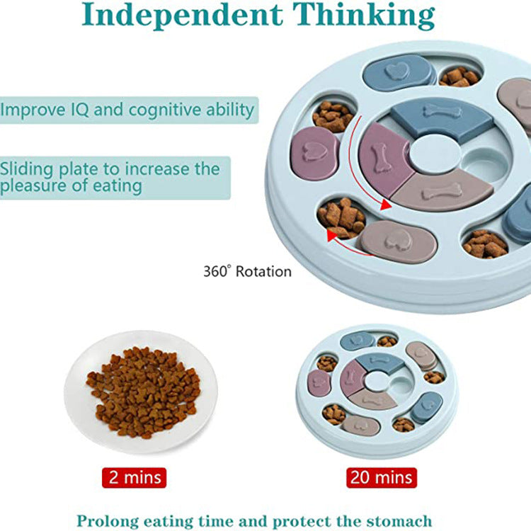 Interactive Dog Puzzle Feeding Bowl – Slow Feeder Toy for Smart Pet Mealtime Fun