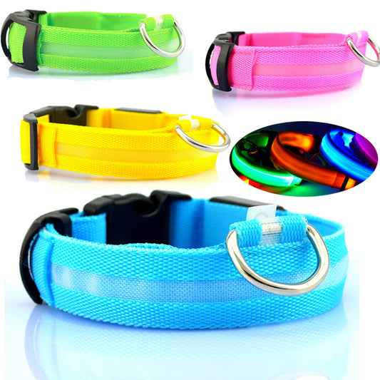 Rechargeable LED Dog Collar – Night Safety & Visibility for Pets