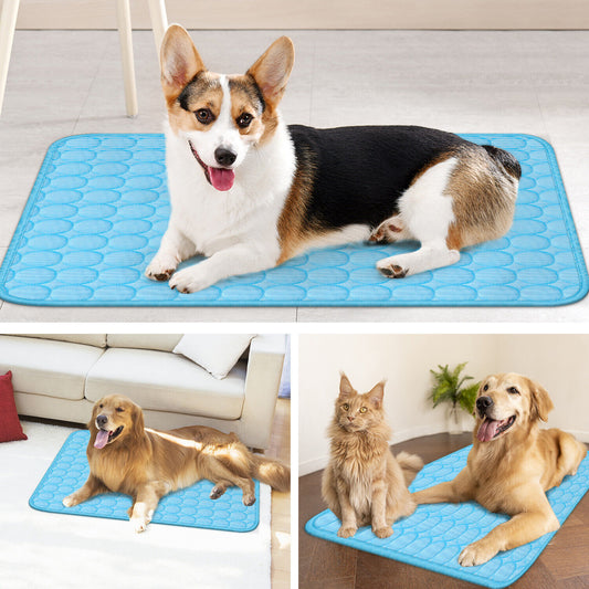 Self-Cooling Pet Mat for Dogs & Cats – Non-Toxic Gel, No Water or Refrigeration Needed, Pressure Activated Cooling Pad