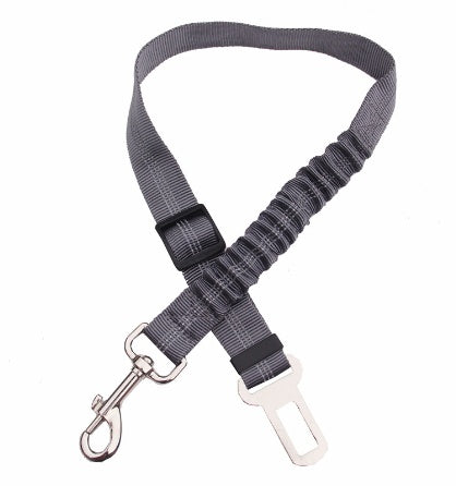 Adjustable Reflective Dog Seat Belt – Elastic Buffer & Safety Harness for Car Travel