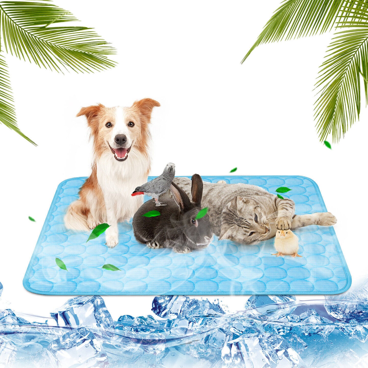Self-Cooling Pet Mat for Dogs & Cats – Non-Toxic Gel, No Water or Refrigeration Needed, Pressure Activated Cooling Pad