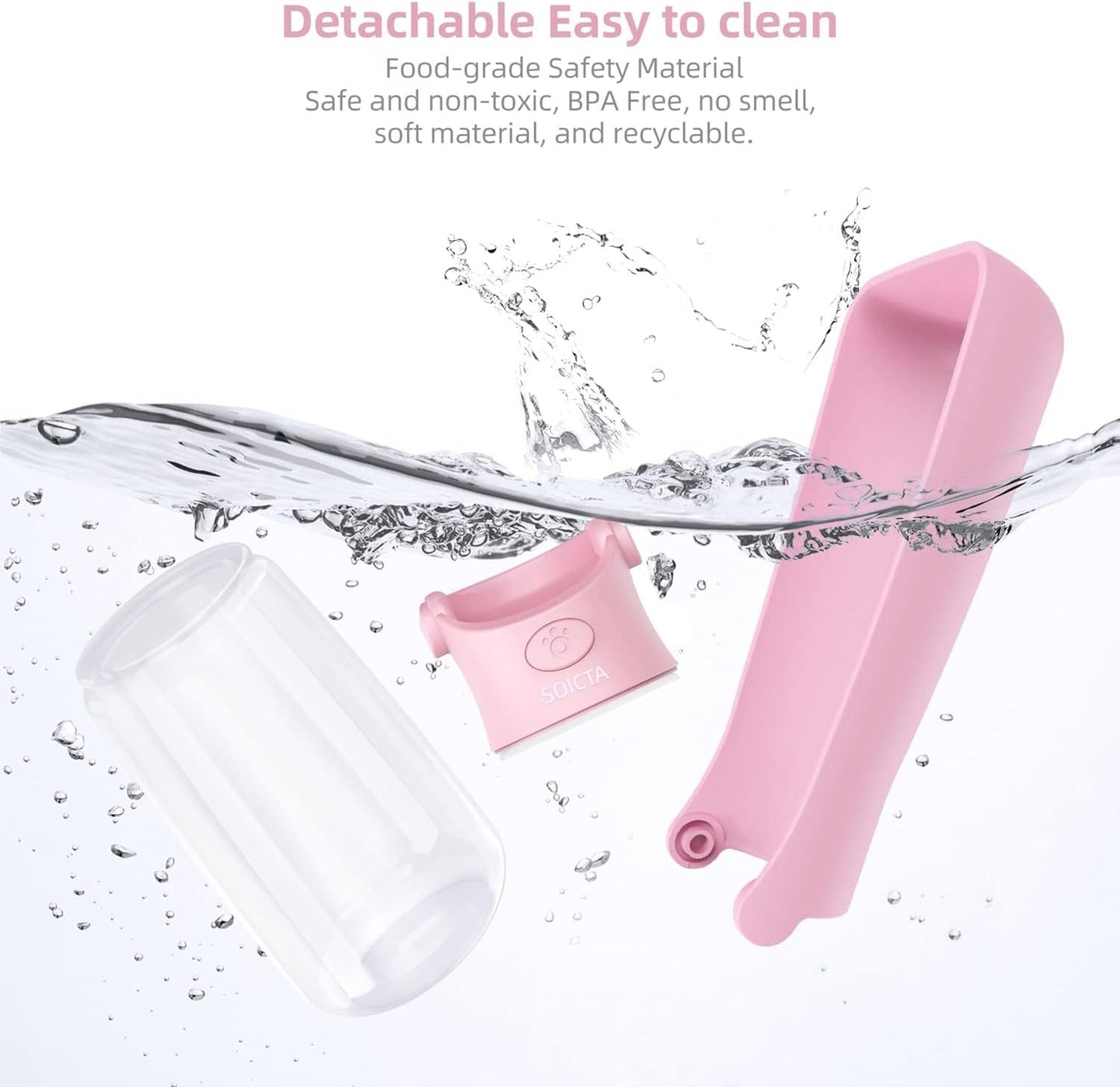 Portable Dog Water Bottle with Built-in Bowl – Leakproof Travel Water Dispenser for Small, Medium & Large Dogs