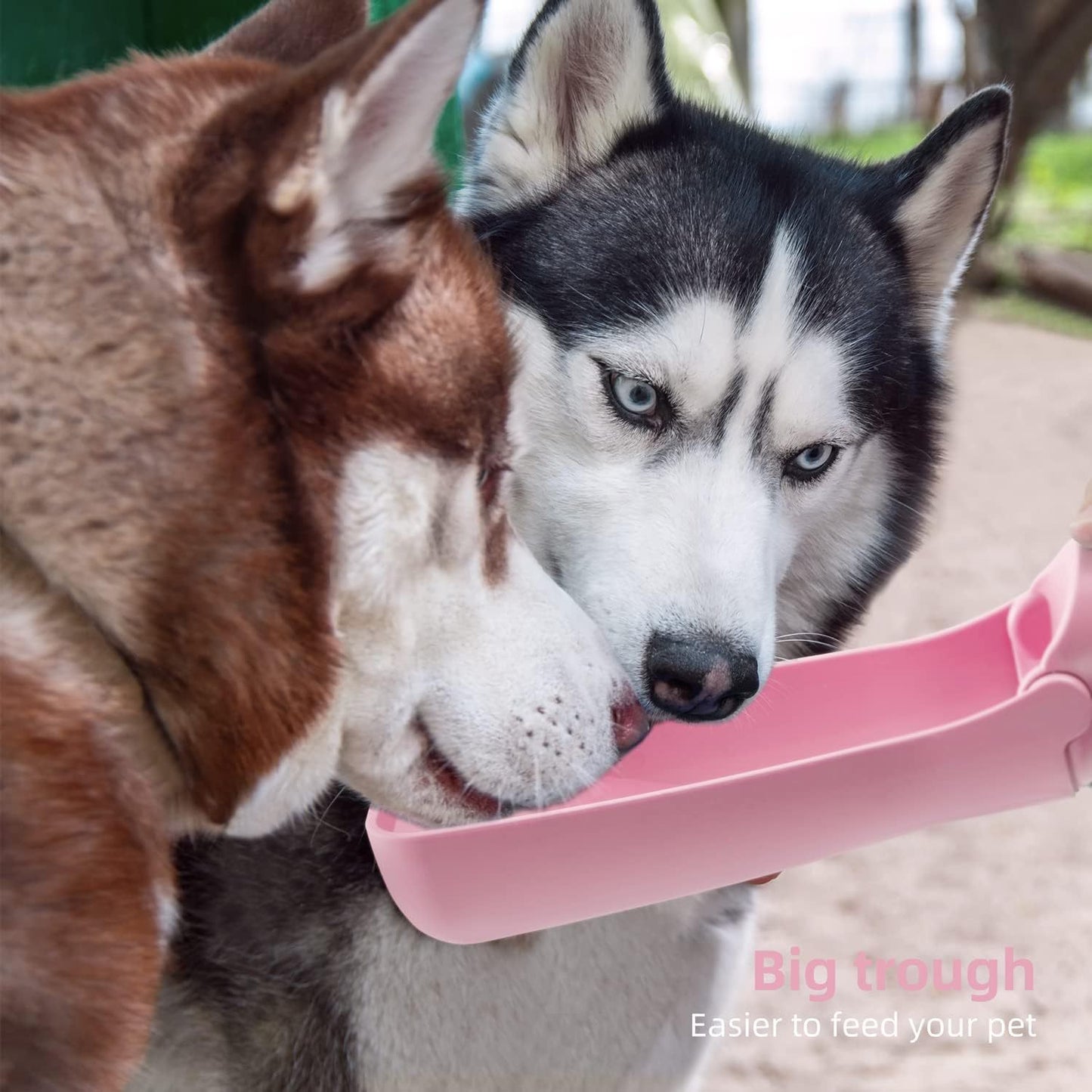 Portable Dog Water Bottle with Built-in Bowl – Leakproof Travel Water Dispenser for Small, Medium & Large Dogs
